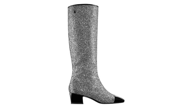 chanel sparkle boots
