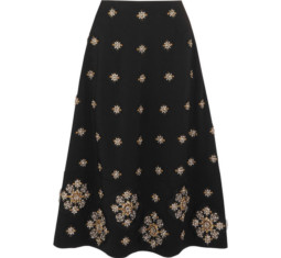 Lottie Embellished Crepe Midi Skirt by Elizabeth and James