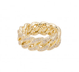 Iced Cuban Link II Ring by The M Jewelers