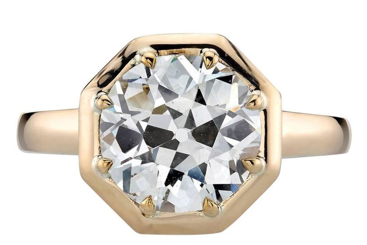 Yellow Gold GIA Certified Old European Cut Diamond Engagement Ring