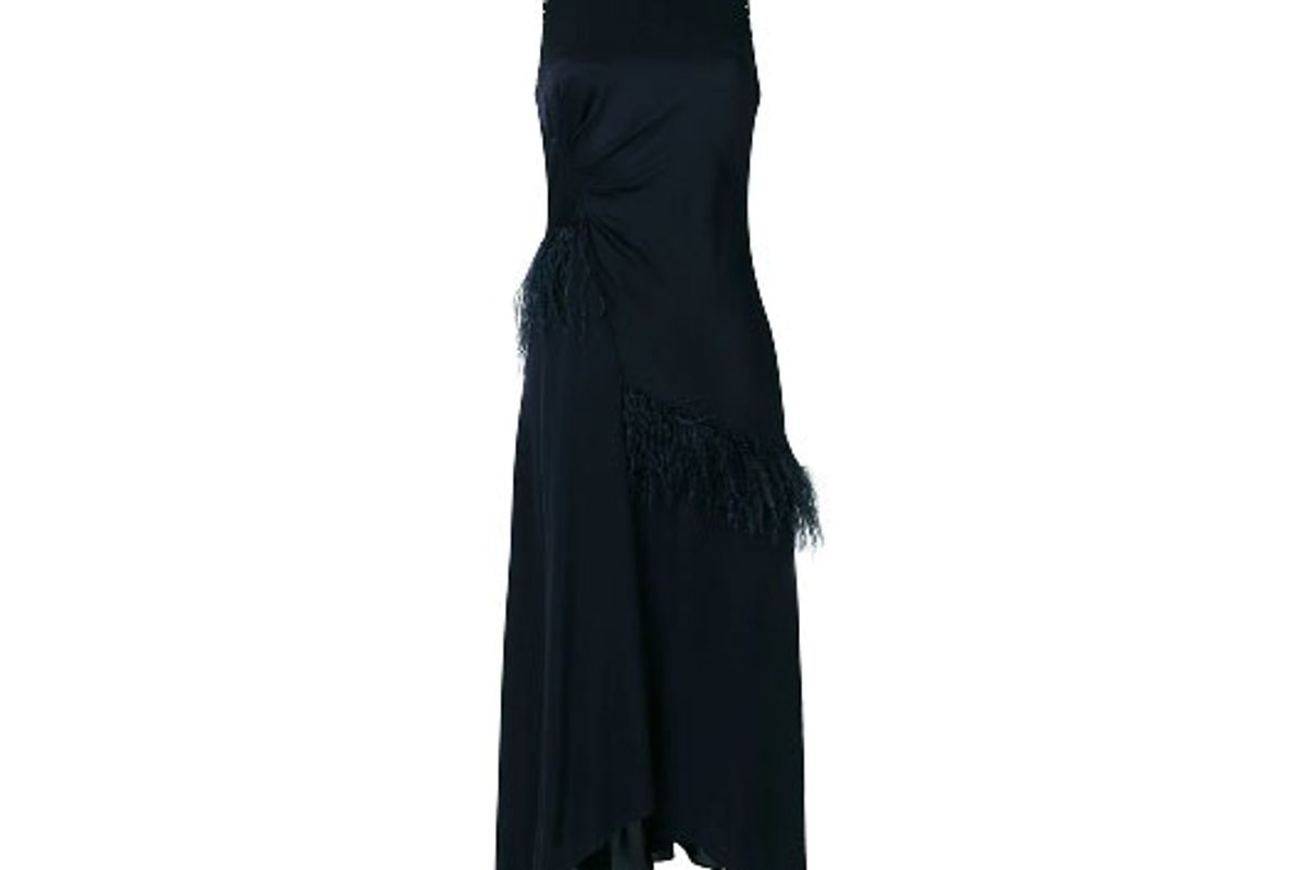 3.1 phillip lim asymmetric feather dress