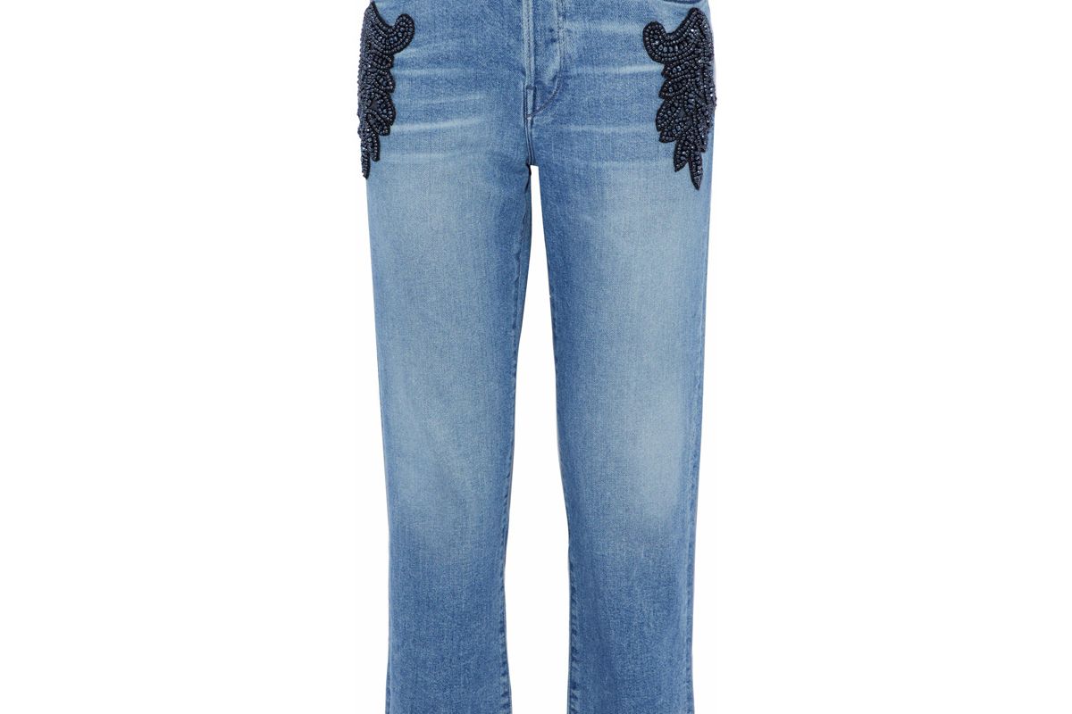 3x1 burke embellished high rise boyfriend jeans