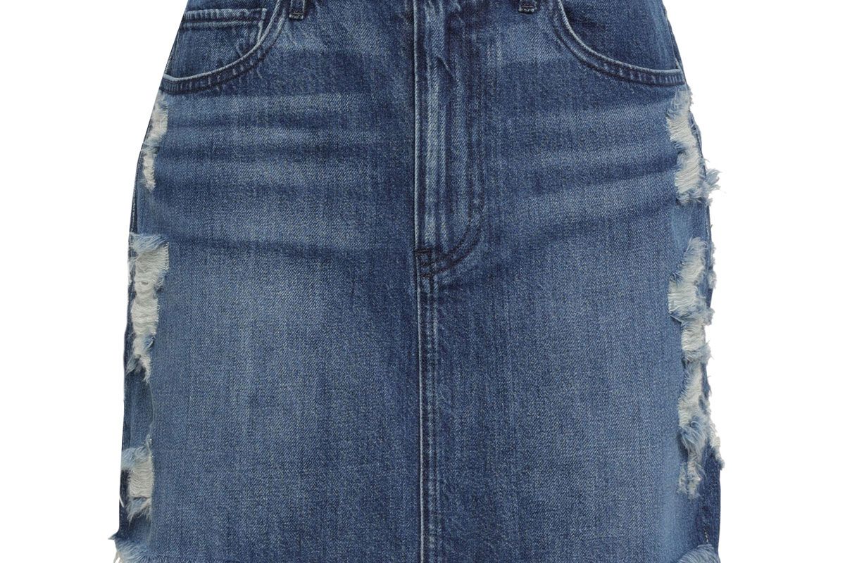 3x1 celine distressed denim mini skirt