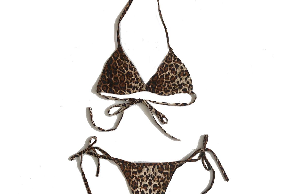 437 swimwear leopard sanders bikini