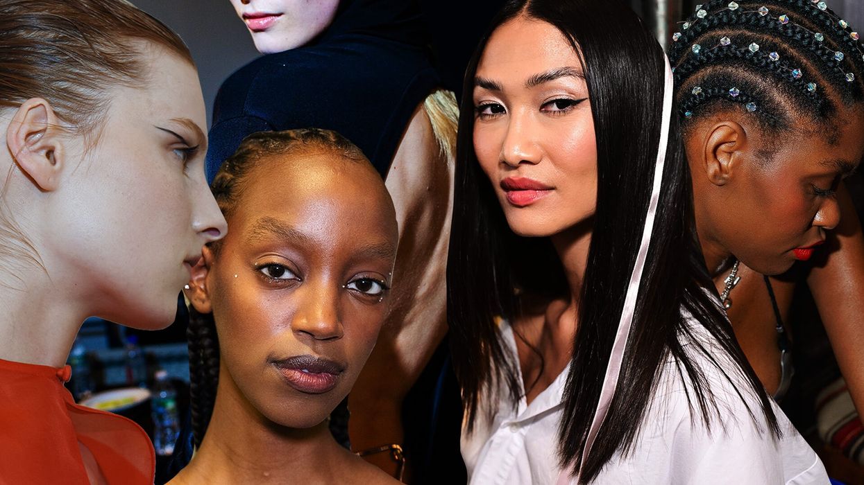A Collage of NYFW Spring '24 Beauty Trends