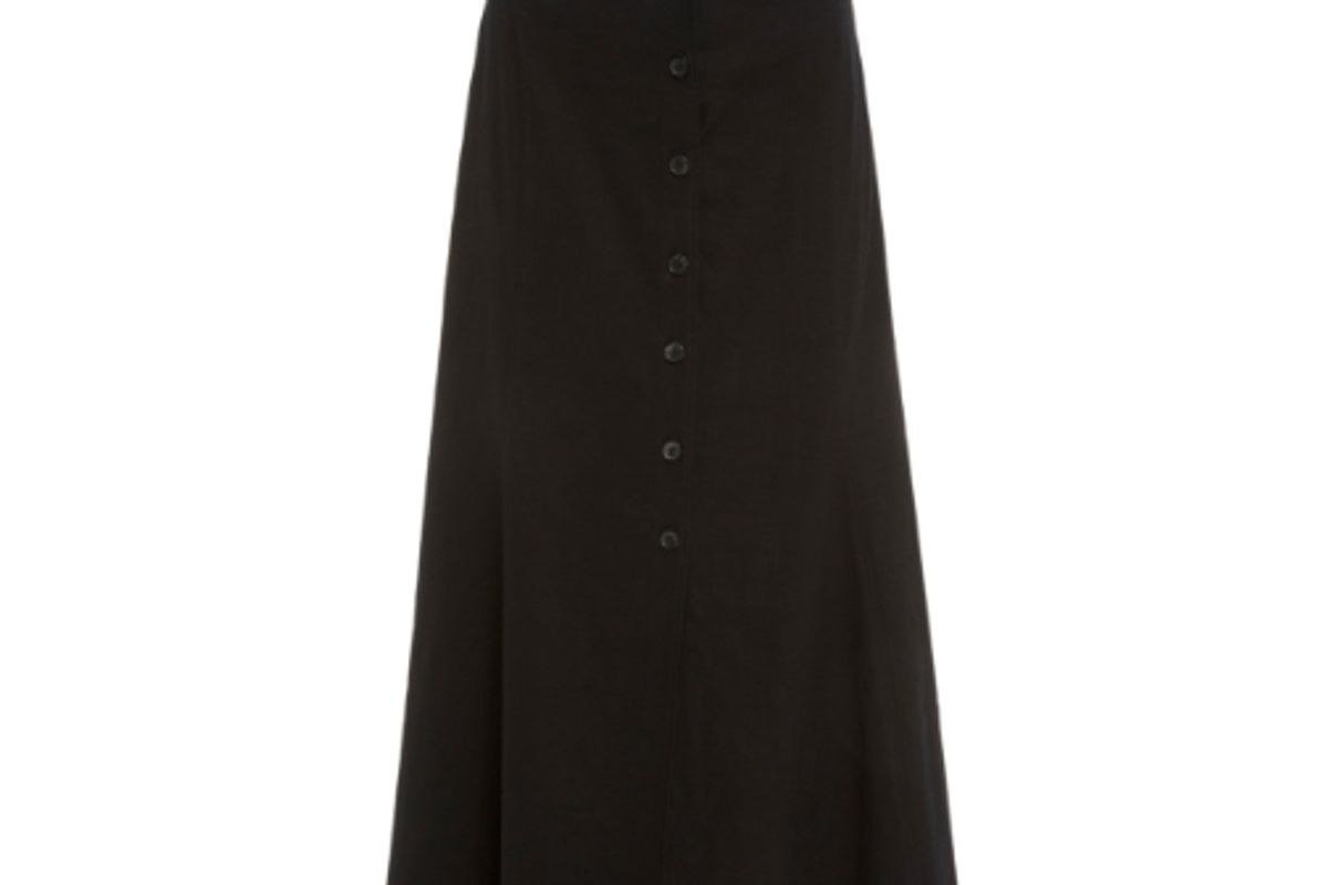 a.l.c. amelie high waist button front midi skirt