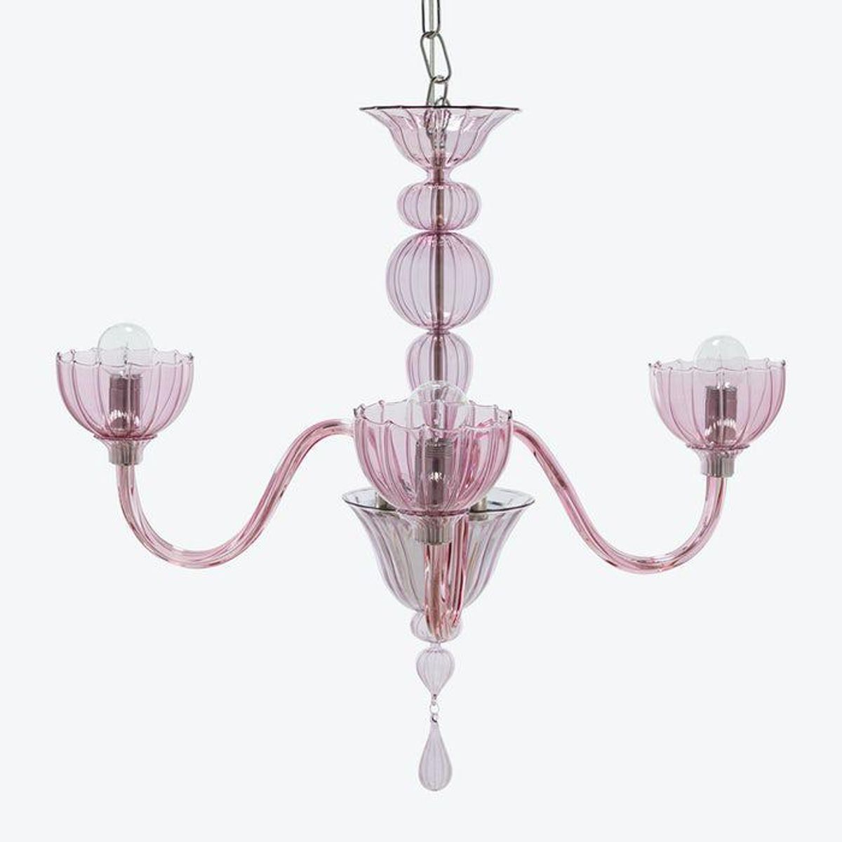 abc carpet and home handblown glass 3 light chandelier