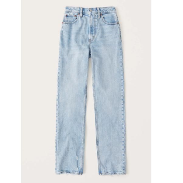 abercrombie and fitch 90s ultra high rise straight jeans