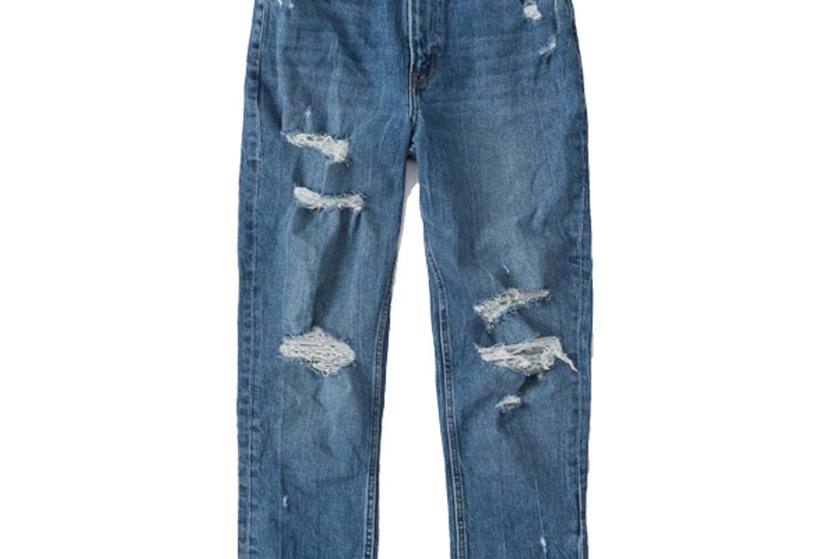 abercrombie and fitch curve love high rise mom jeans
