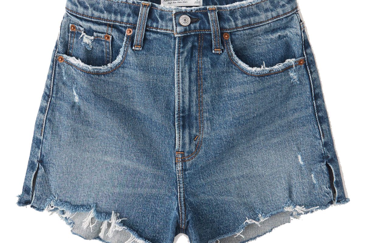 abercrombie and fitch curve love high rise mom shorts