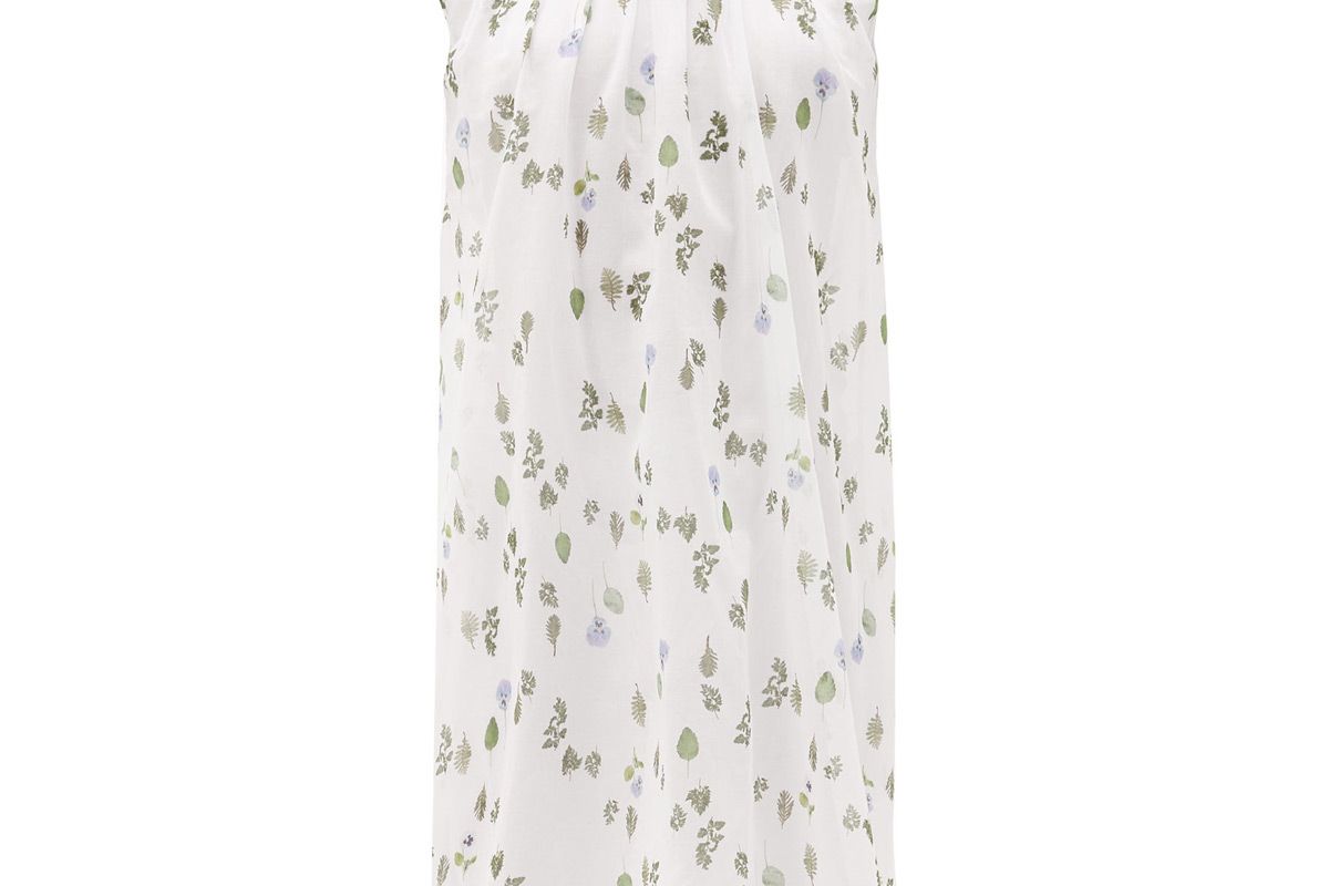 about muza ruffled floral print cotton batiste nightgown