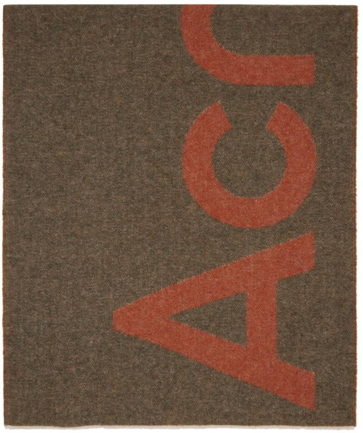 acne studio wool logo scarf