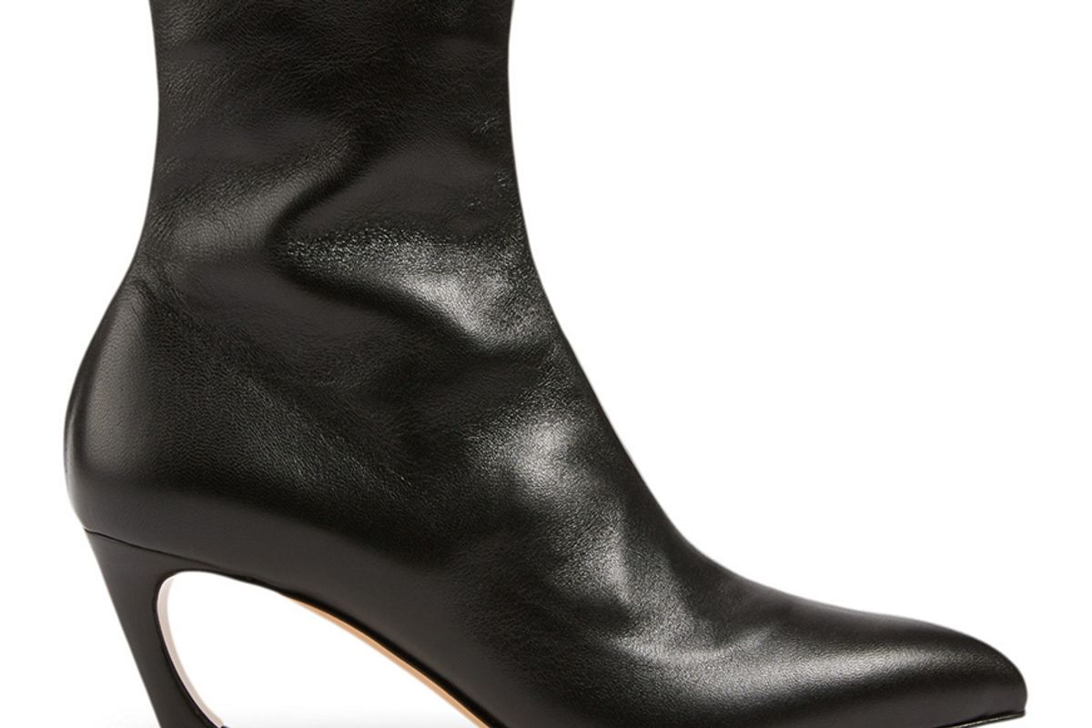 acne studios bilbo leather heeled ankle boots