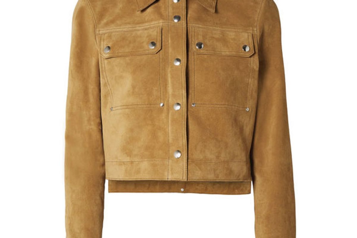 acne studios cropped suede jacket