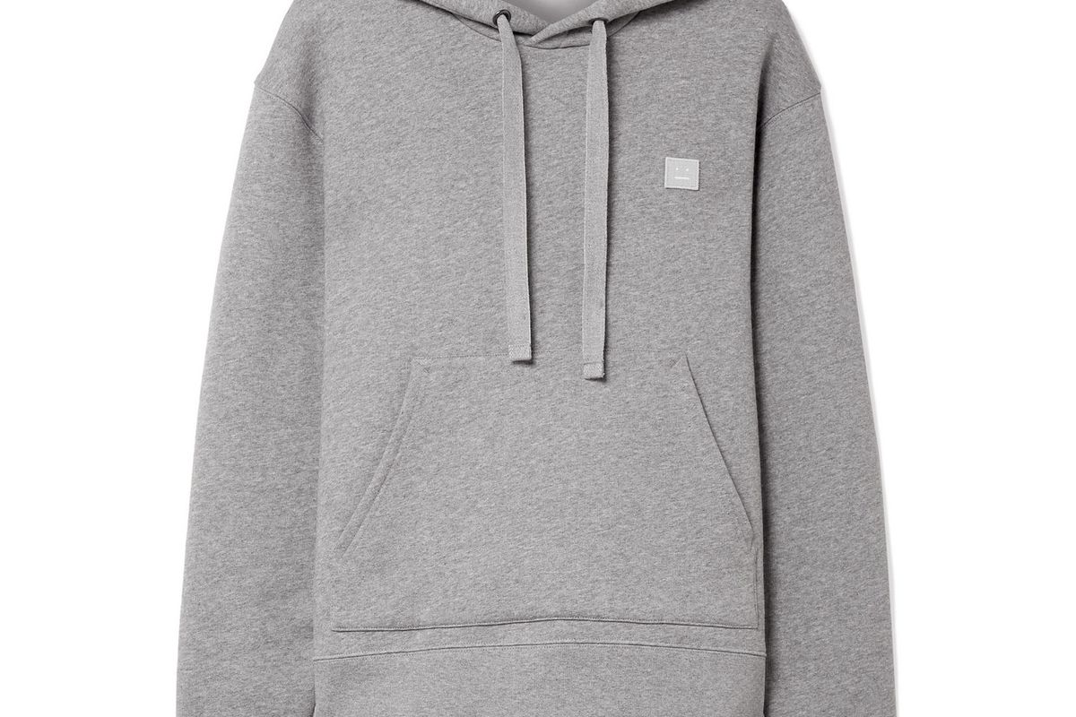 acne studios ferris face cotton jersey hooded top