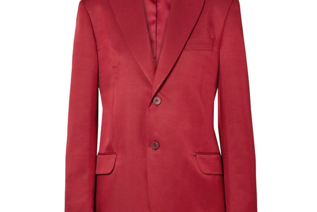 acne studios jaria oversized satin twill blazer