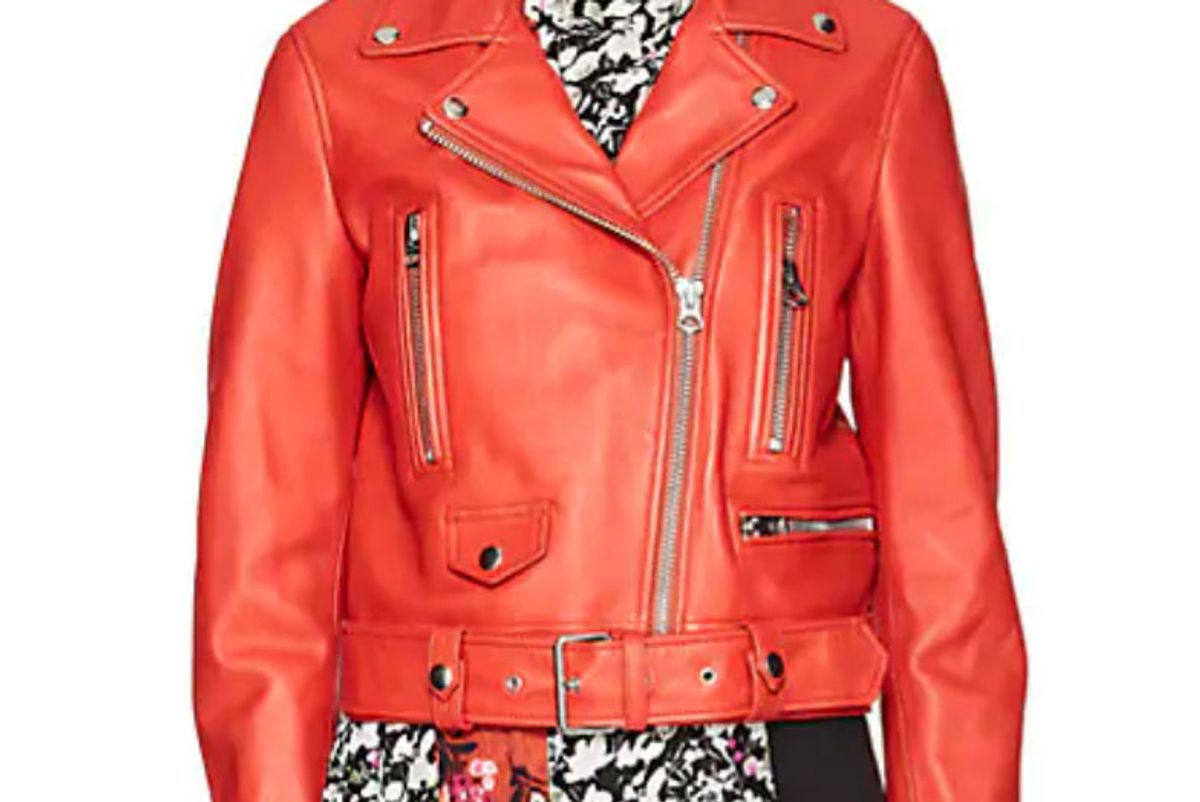 acne studios mock leather moto jacket