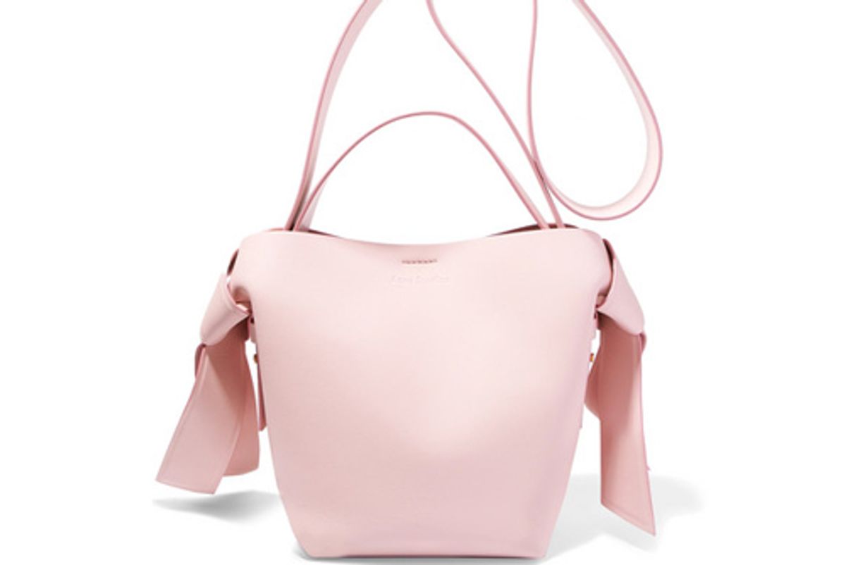 acne studios musubi mini knotted leather shoulder bag