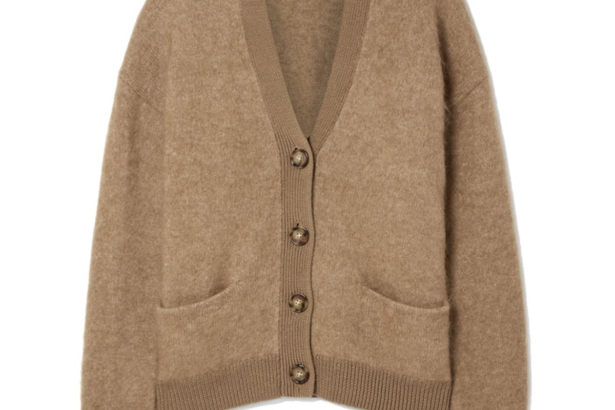 acne studios rives oversized knitted cardigan