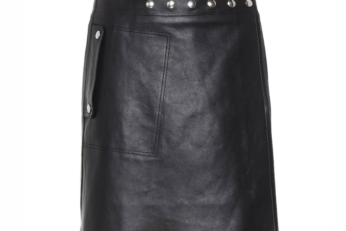acne studios studded leather mini skirt