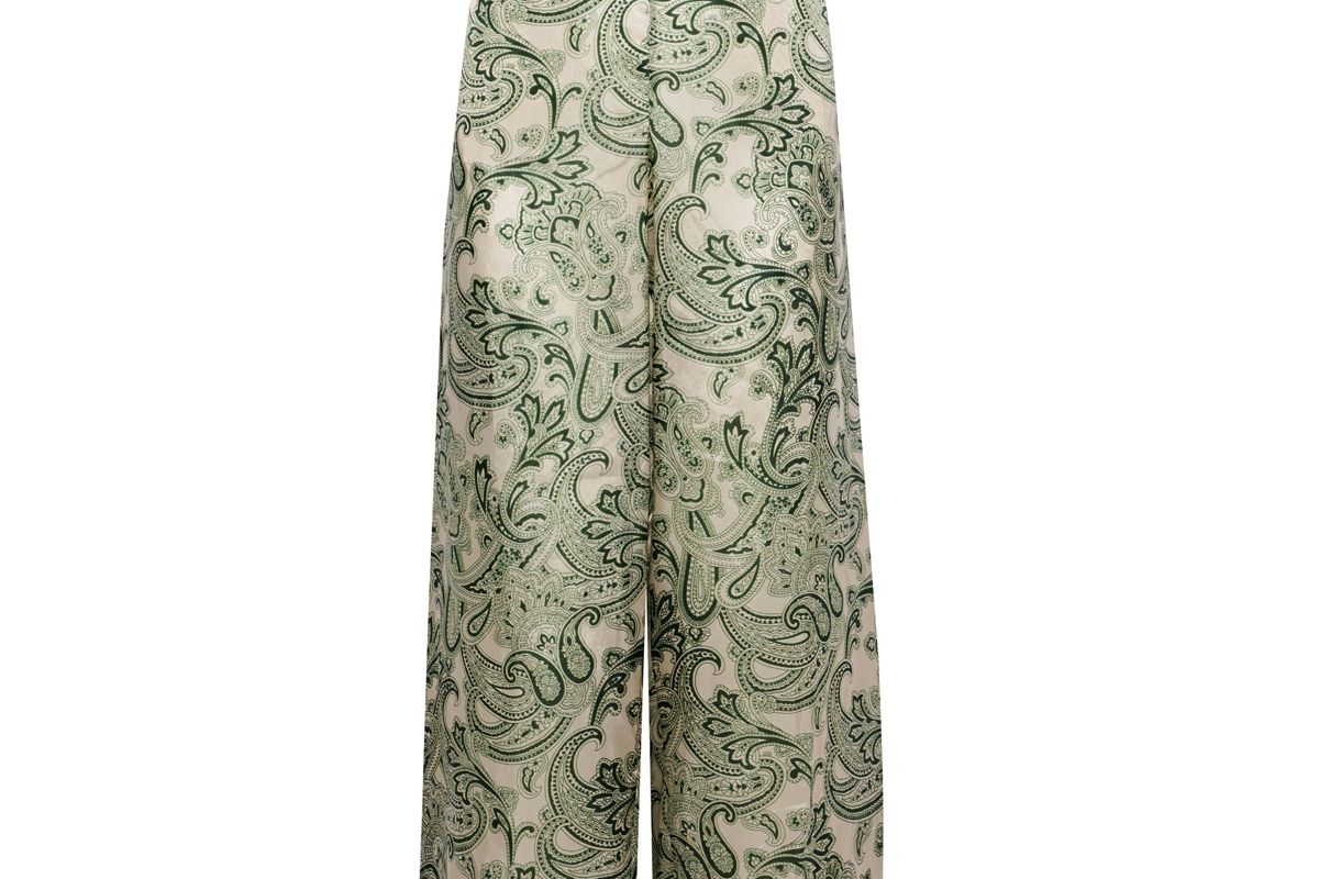 acne studios tennessee printed chiffon wide leg pants