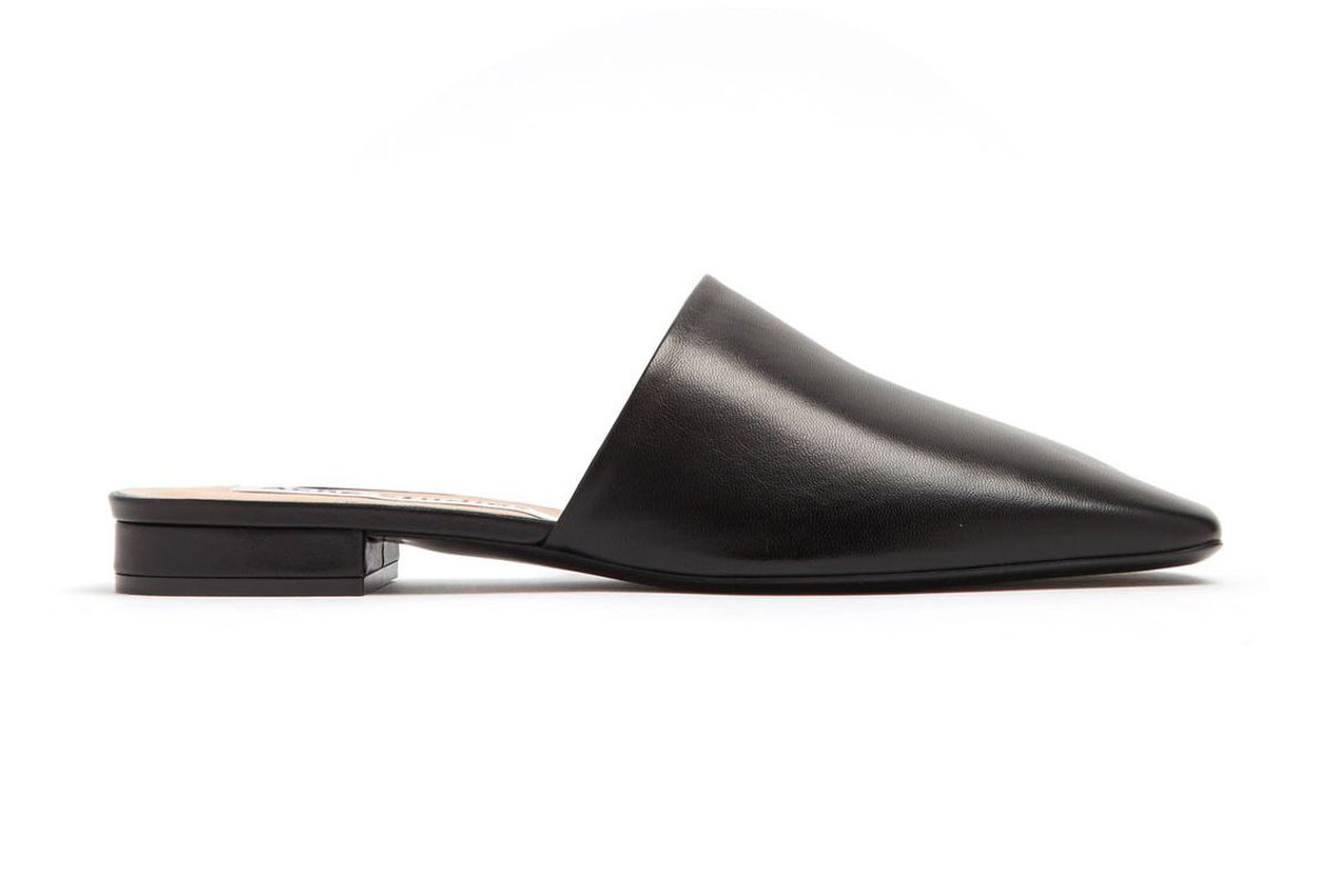 acne studios tessey leather backless loafers