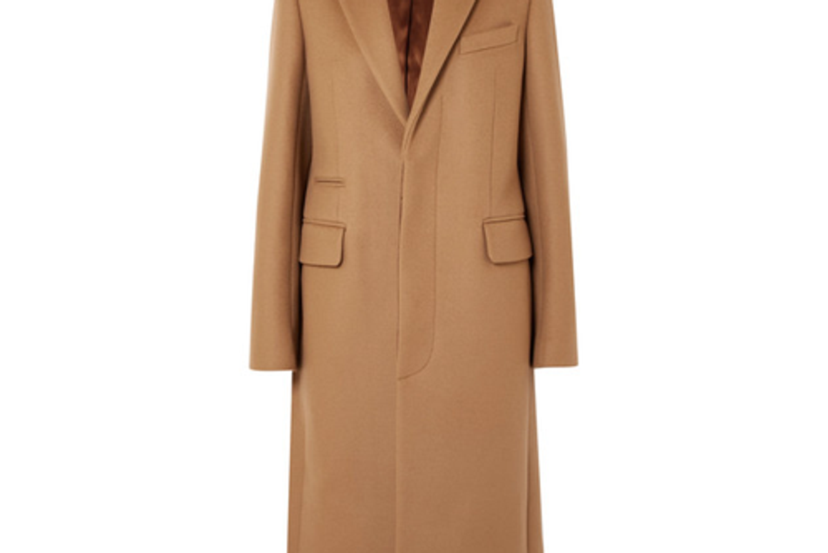 acne studios wool blend felt coat