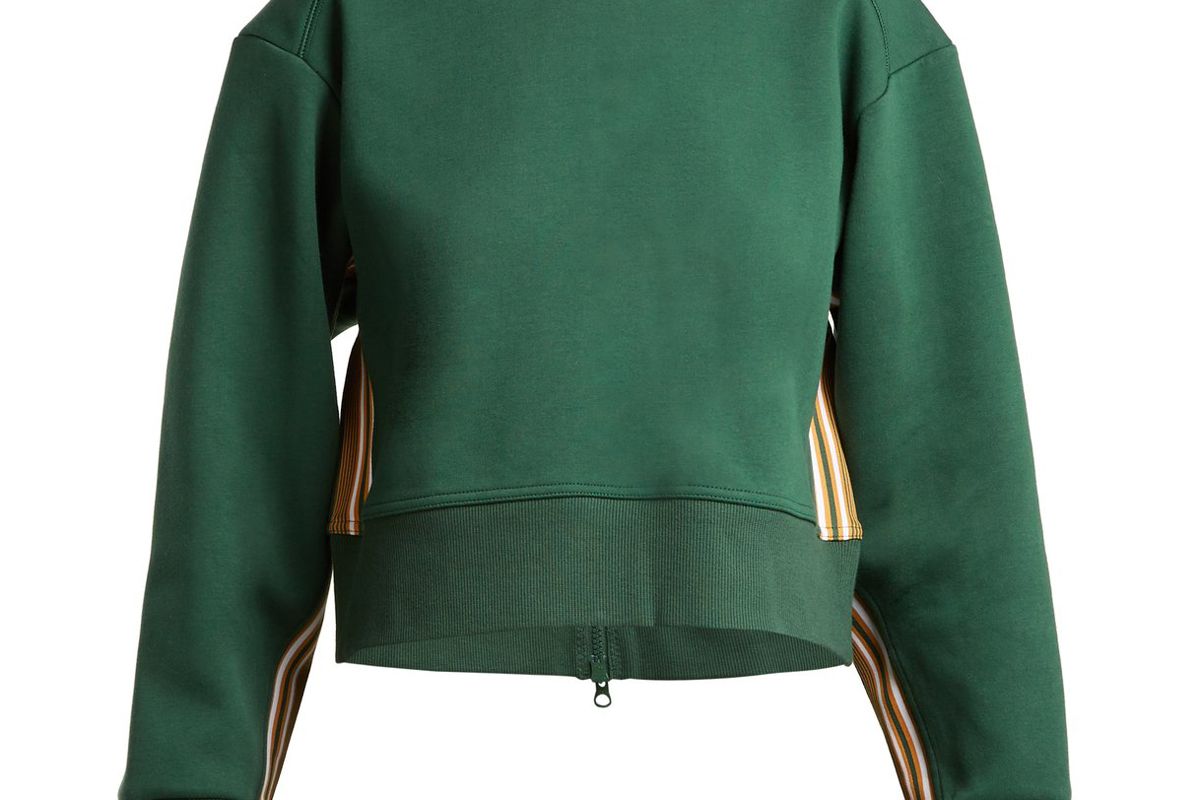 adidas by stella mccartney train crewneck cropped sweatshirt