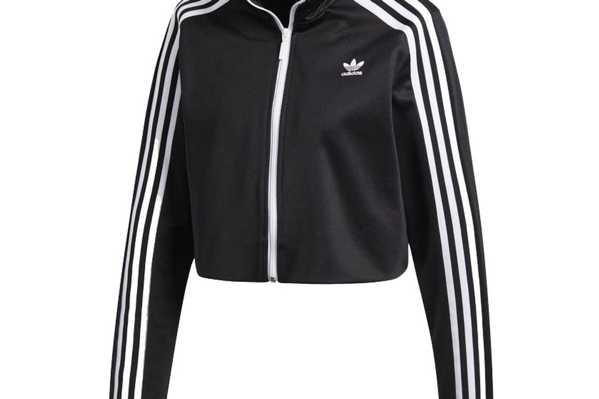 adidas cropped track top