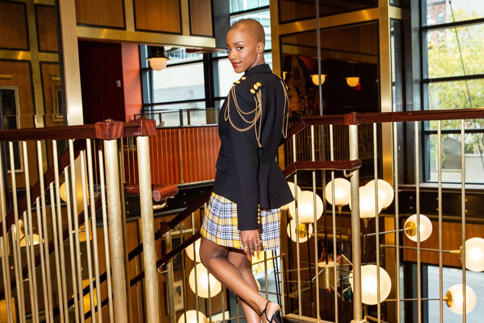 adrienne raquel holiday party looks