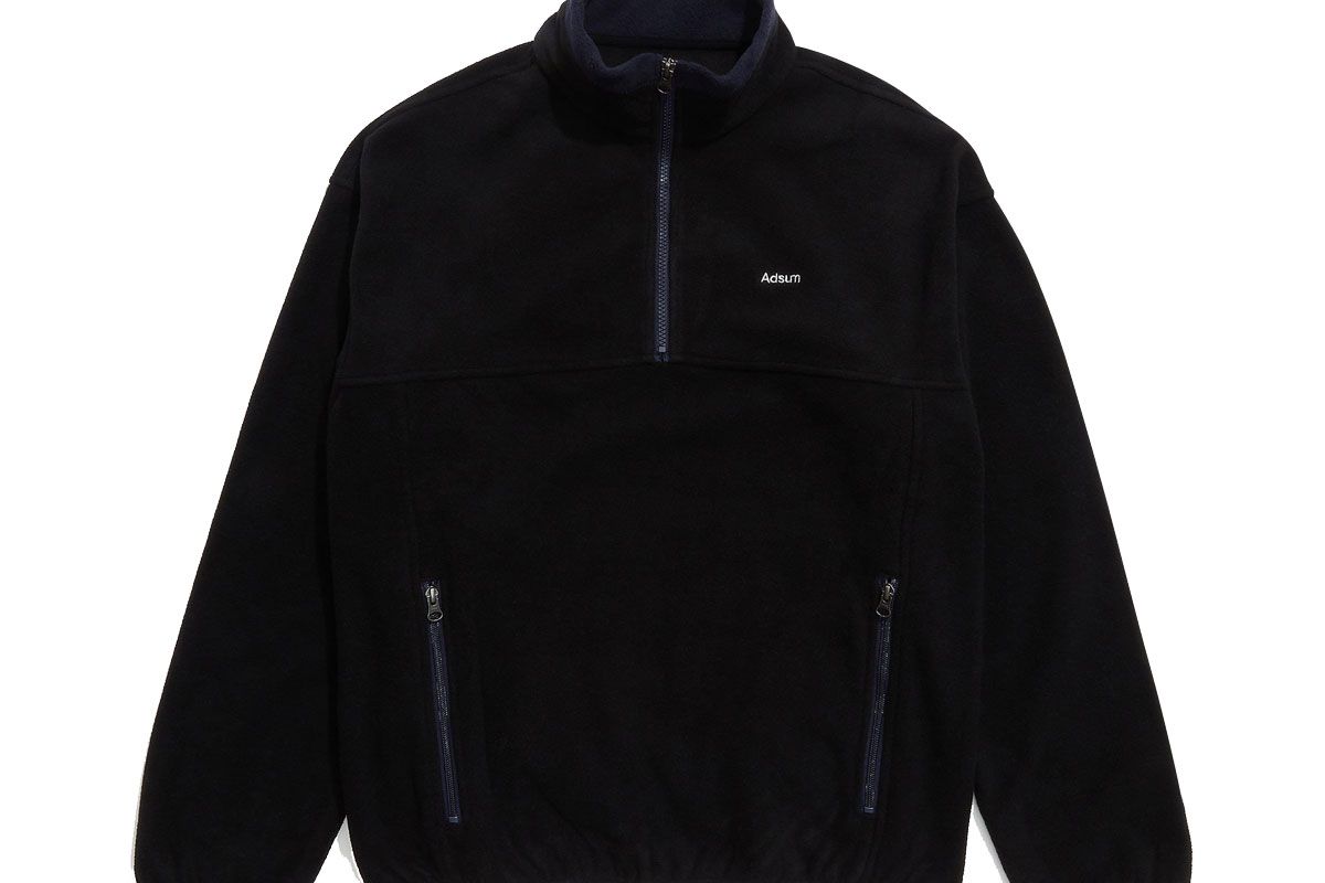 adsum nyc tw fleece popover jacket black