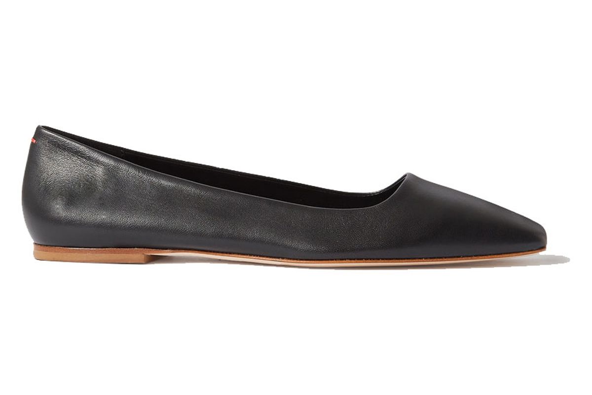 aeyde gina leather ballet flats