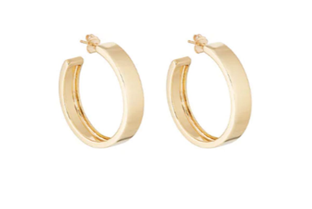 agmes large modernist hoop earrings