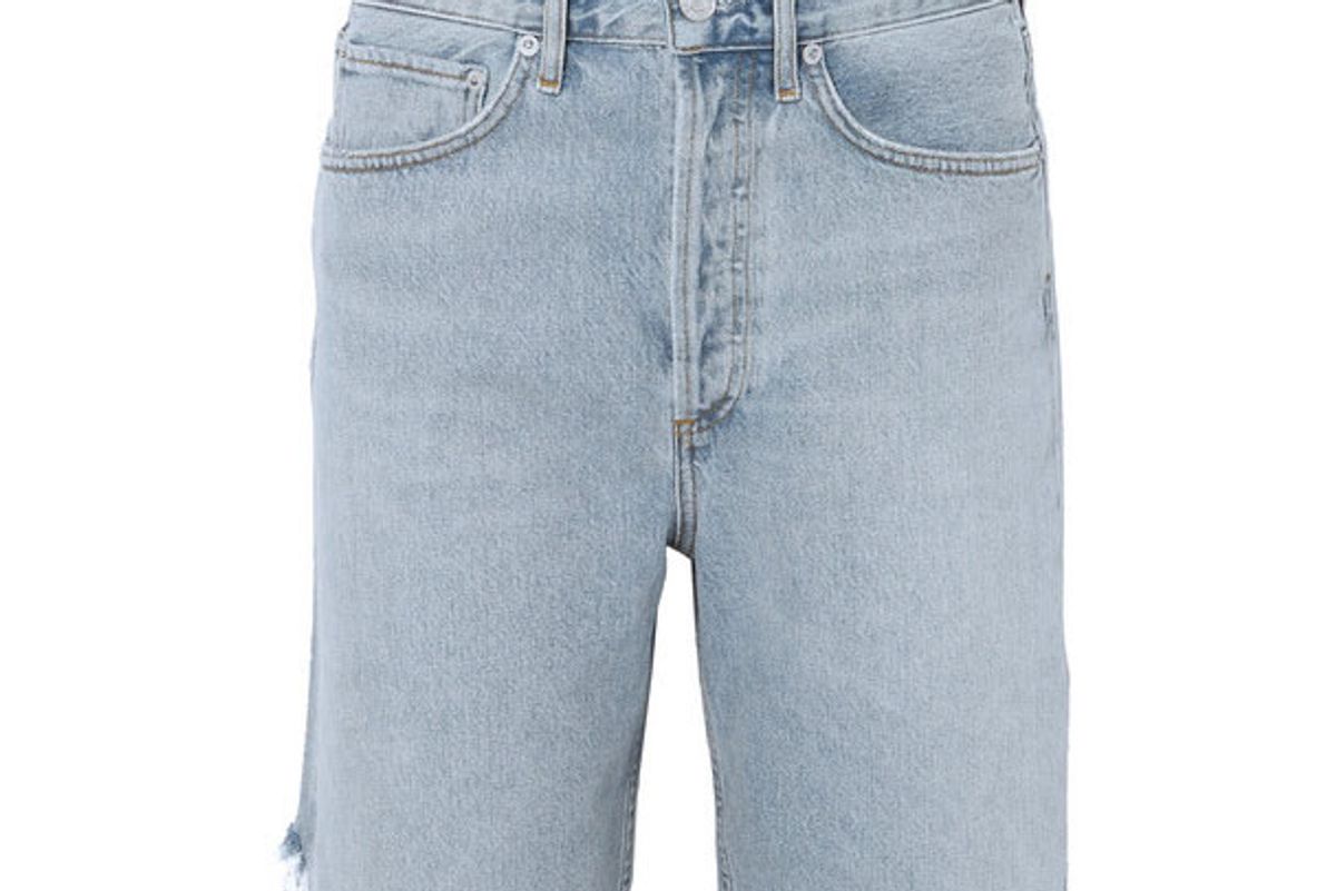 agolde 90s distressed denim shorts