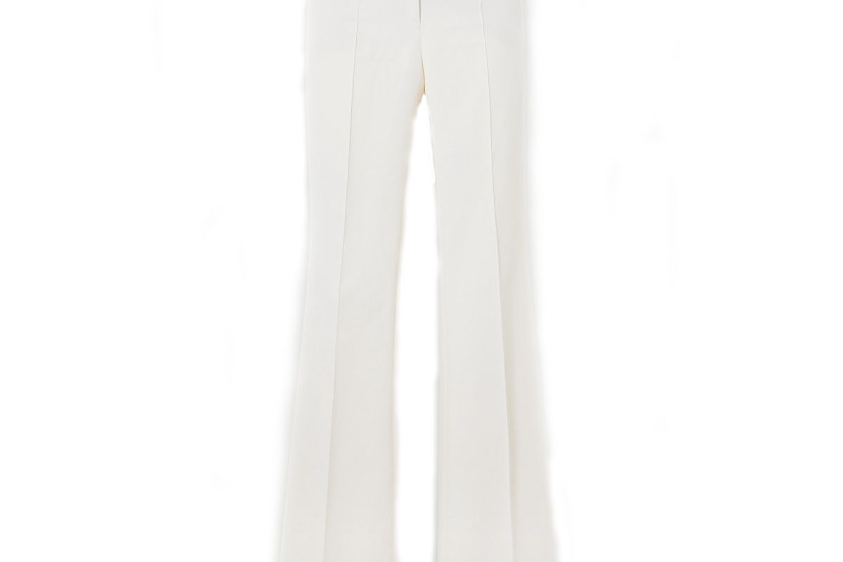 akris farid stretch cotton blend straight leg pants