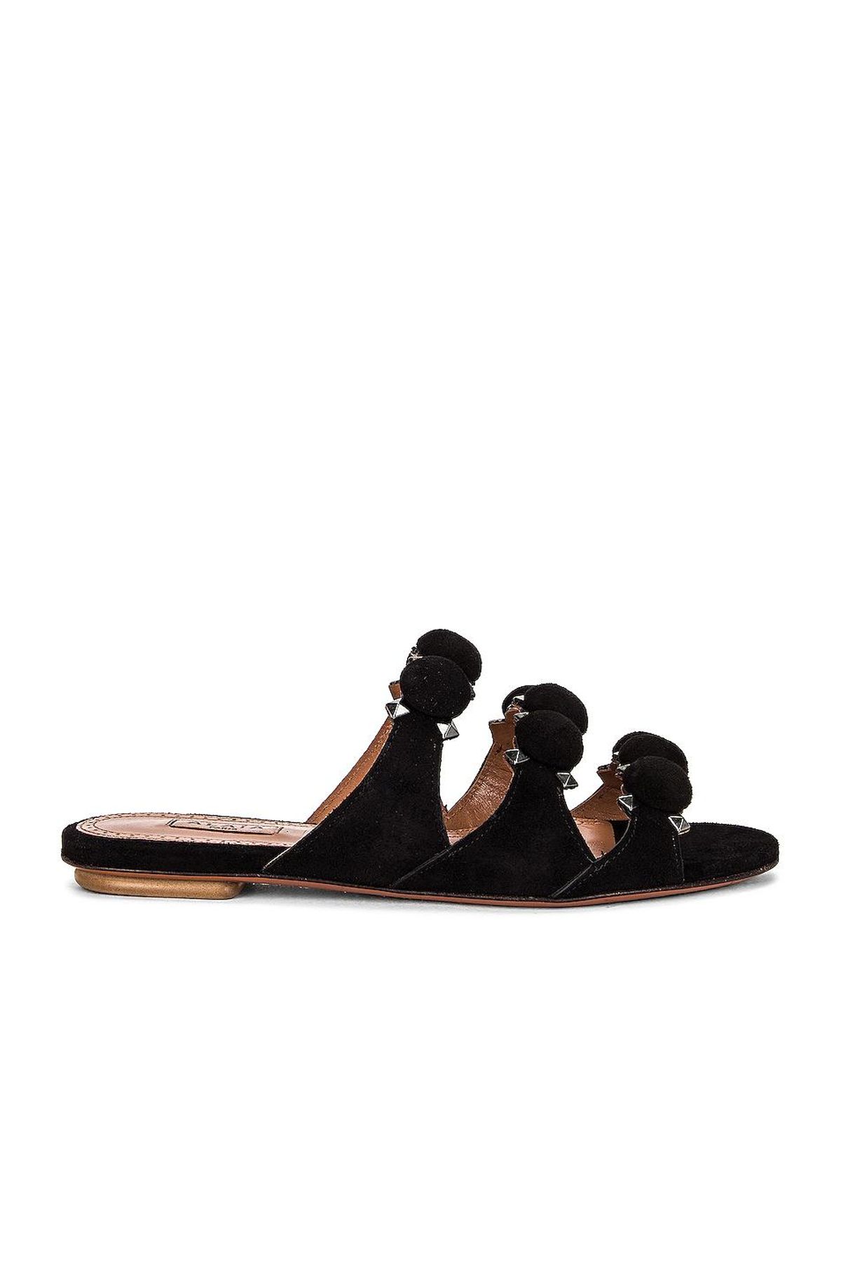 alaia leather bombe sandals