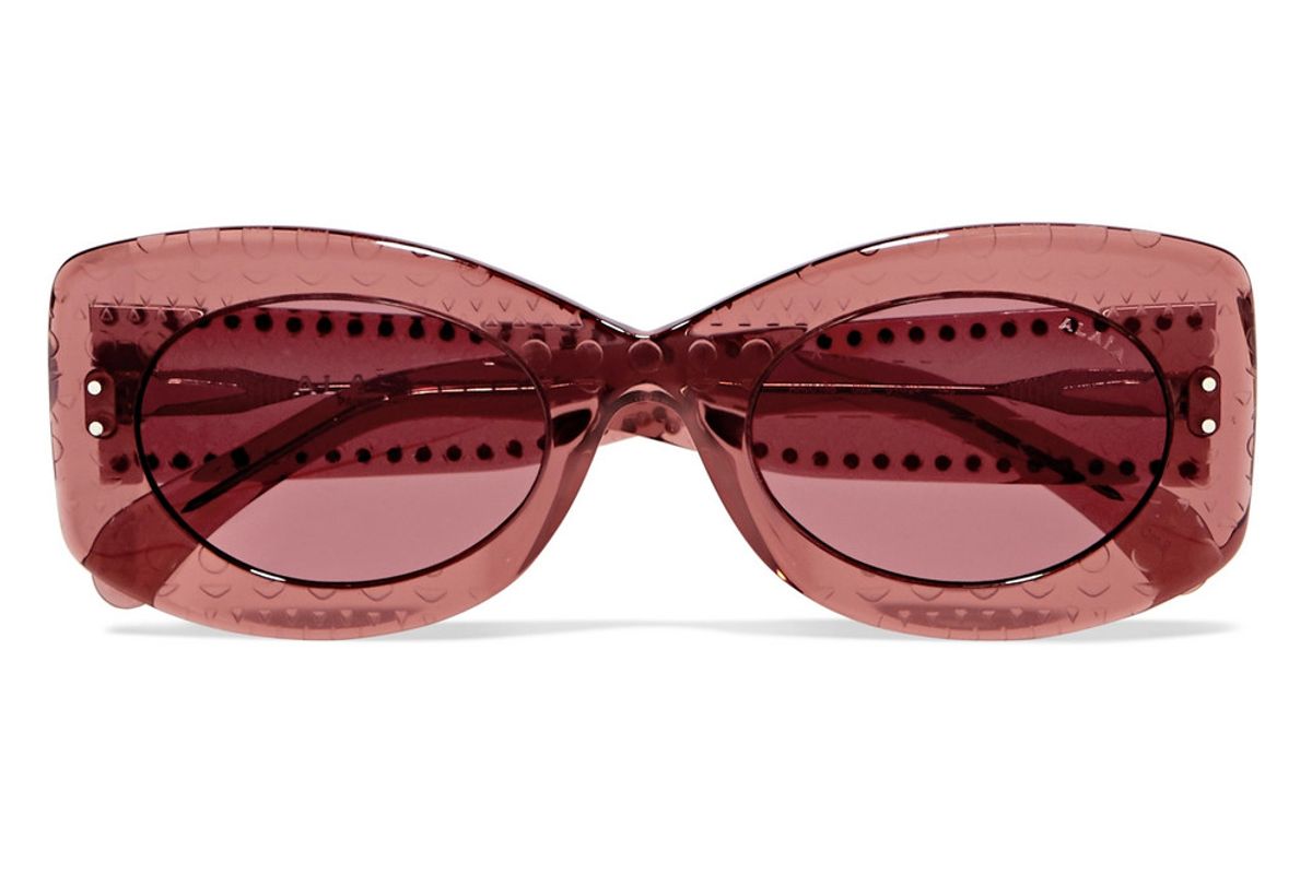 alaia square frame studded acetate sunglasses