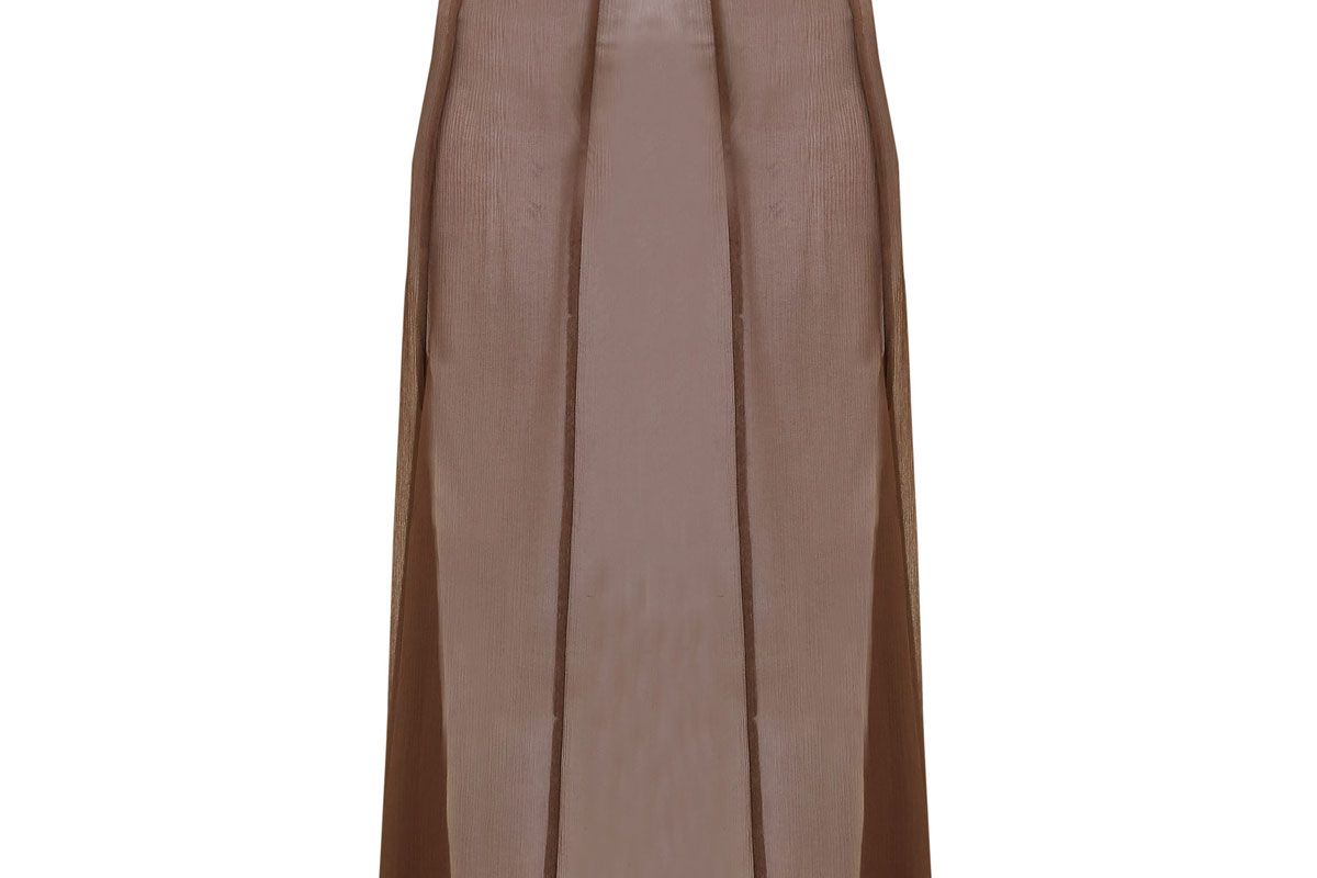 albus lumen aziza raw hem silk skirt