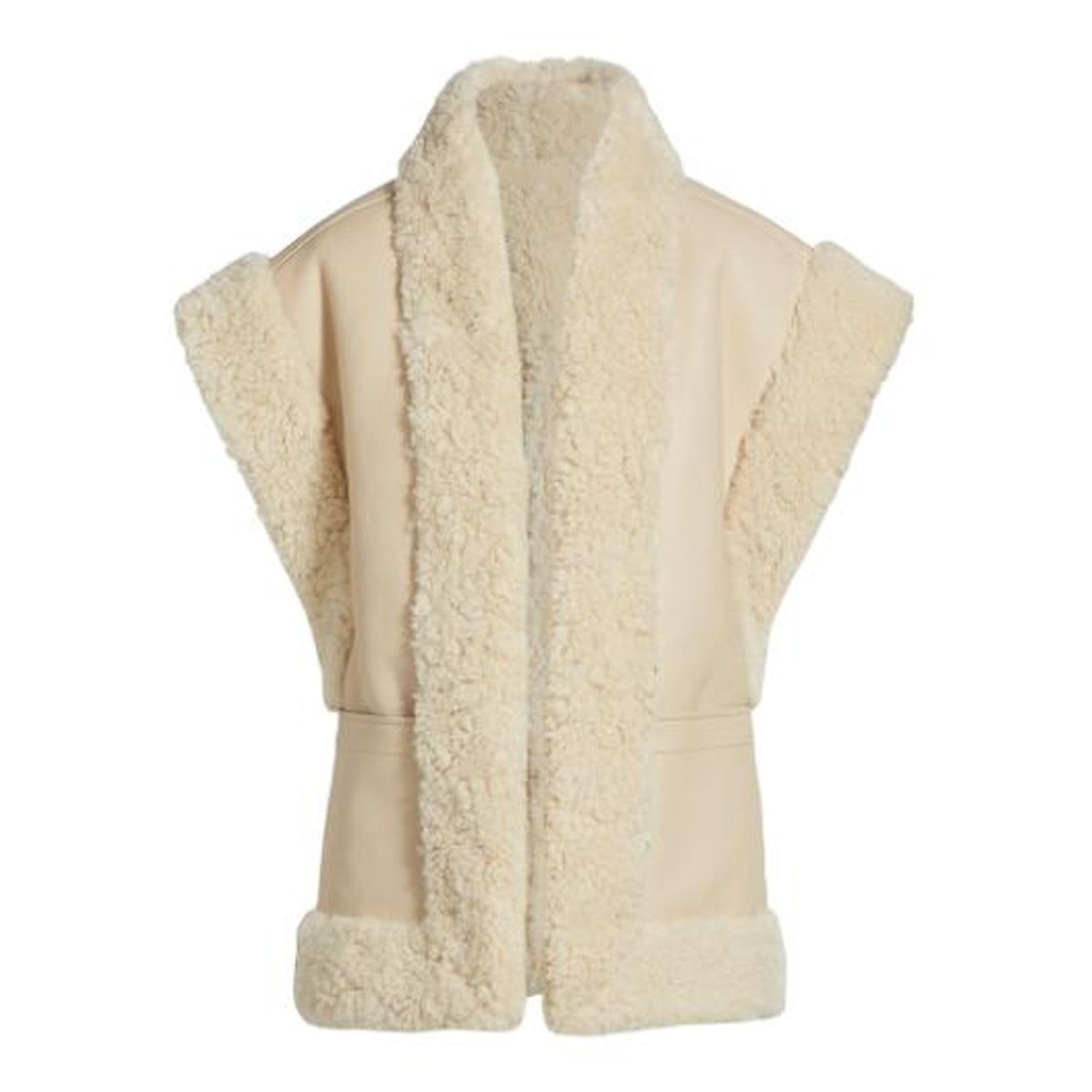 alc sutton faux shearling vest