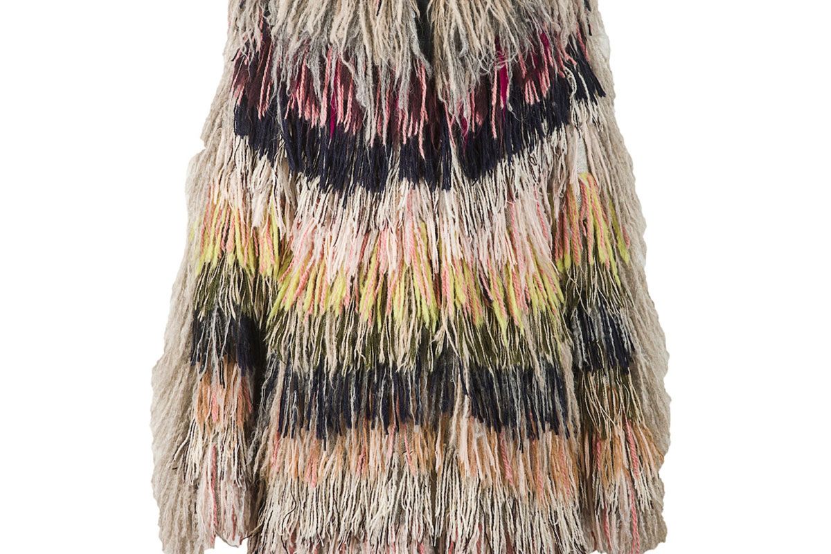 alessandra petersen fringe coat