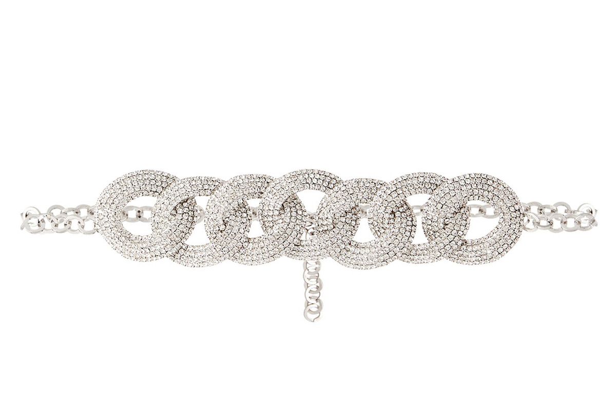alessandra rich crystal embellished chain link choker