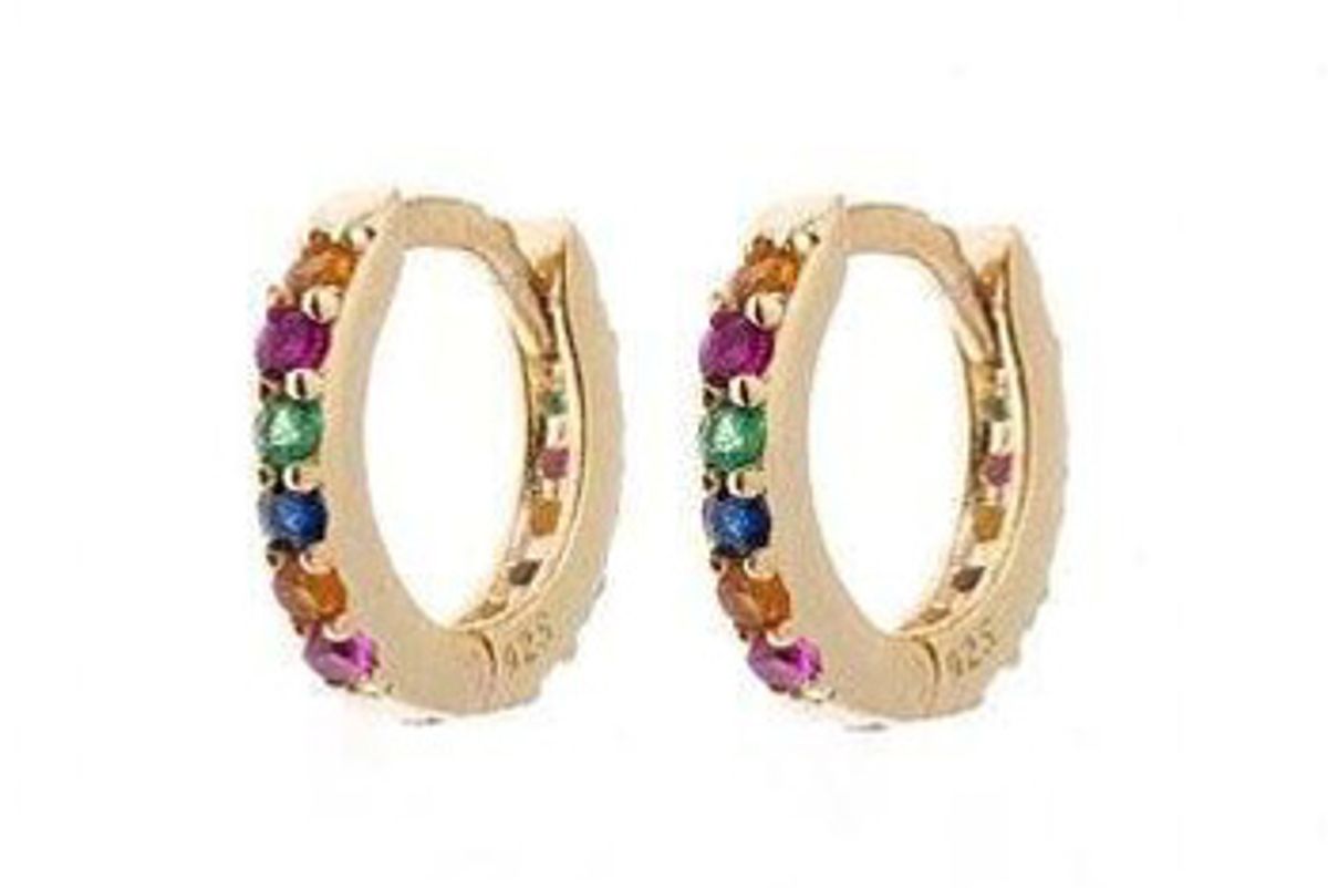 alex mika rainbow mini hoops