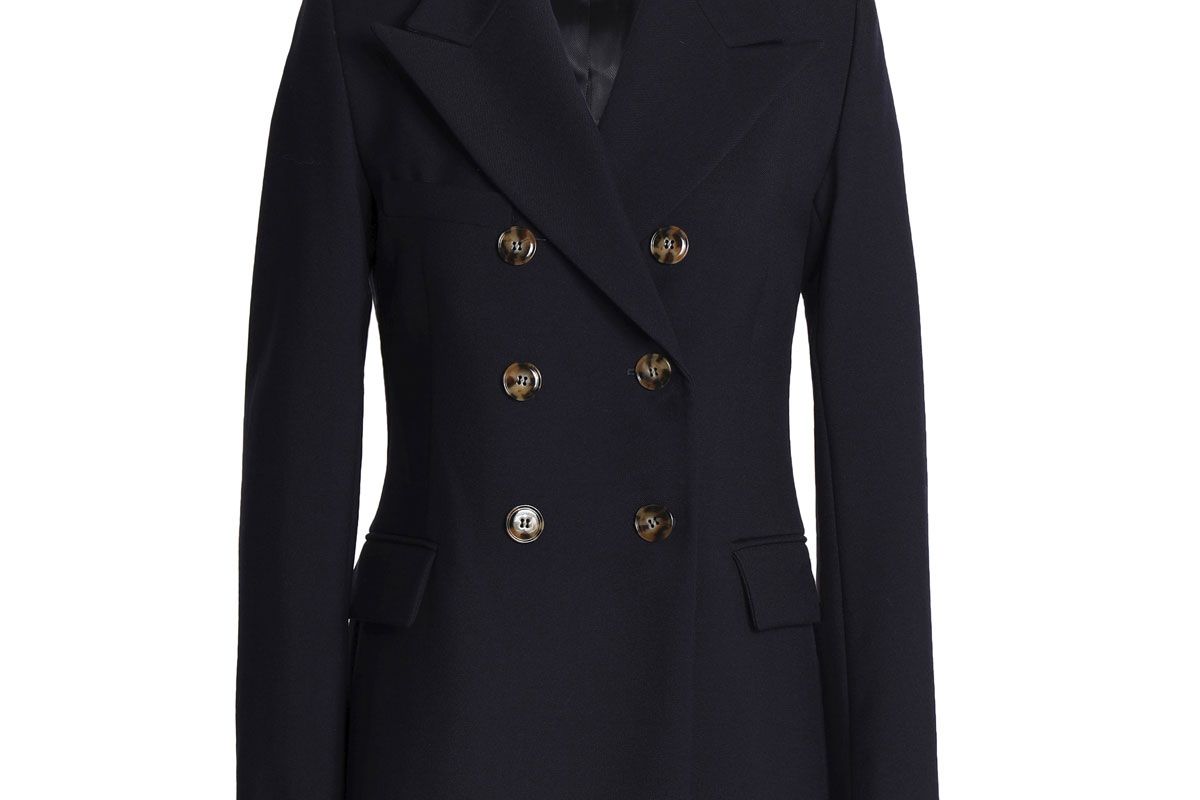 alexa chung double breasted wool twill jacket