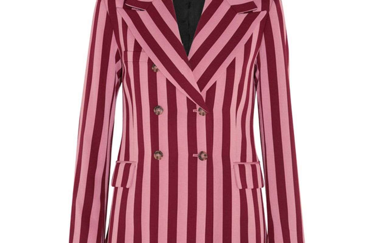 Striped crepe blazer