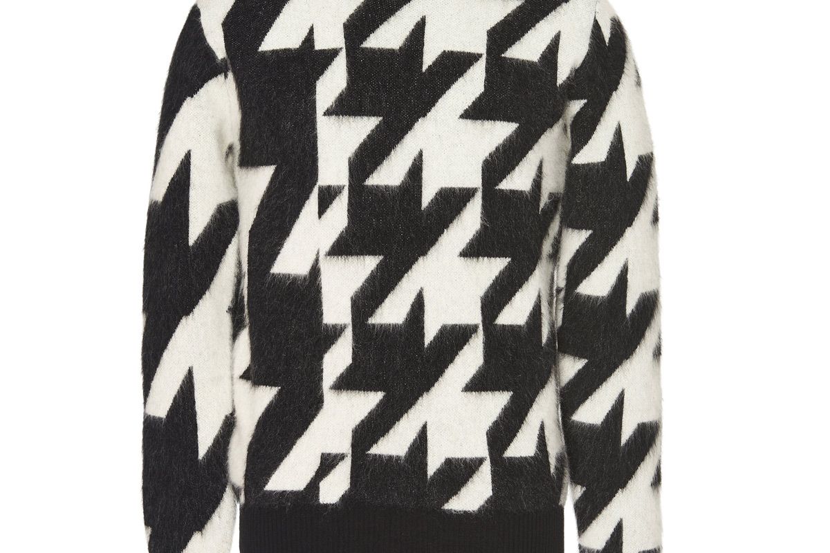 alexander mcqueen houndstooth mohair sweater