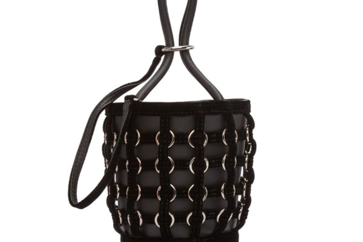Black Caged Mini Roxy Bucket Bag