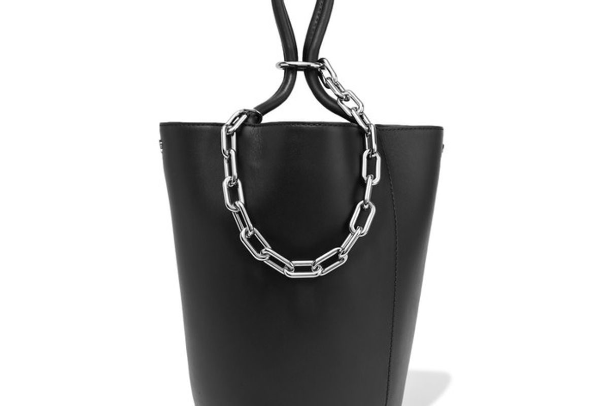 Roxy Chain-embellished Leather Tote