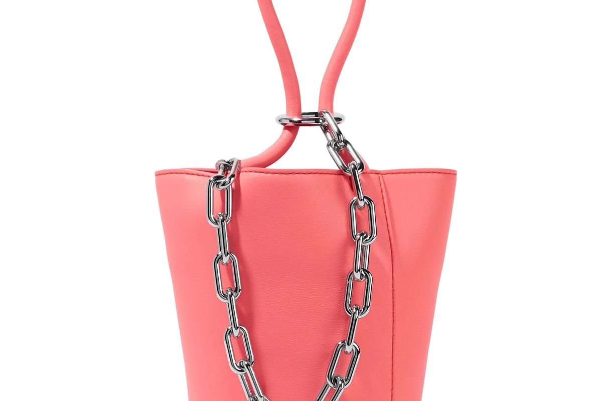 Roxy Mini Chain-Embellished Leather Tote