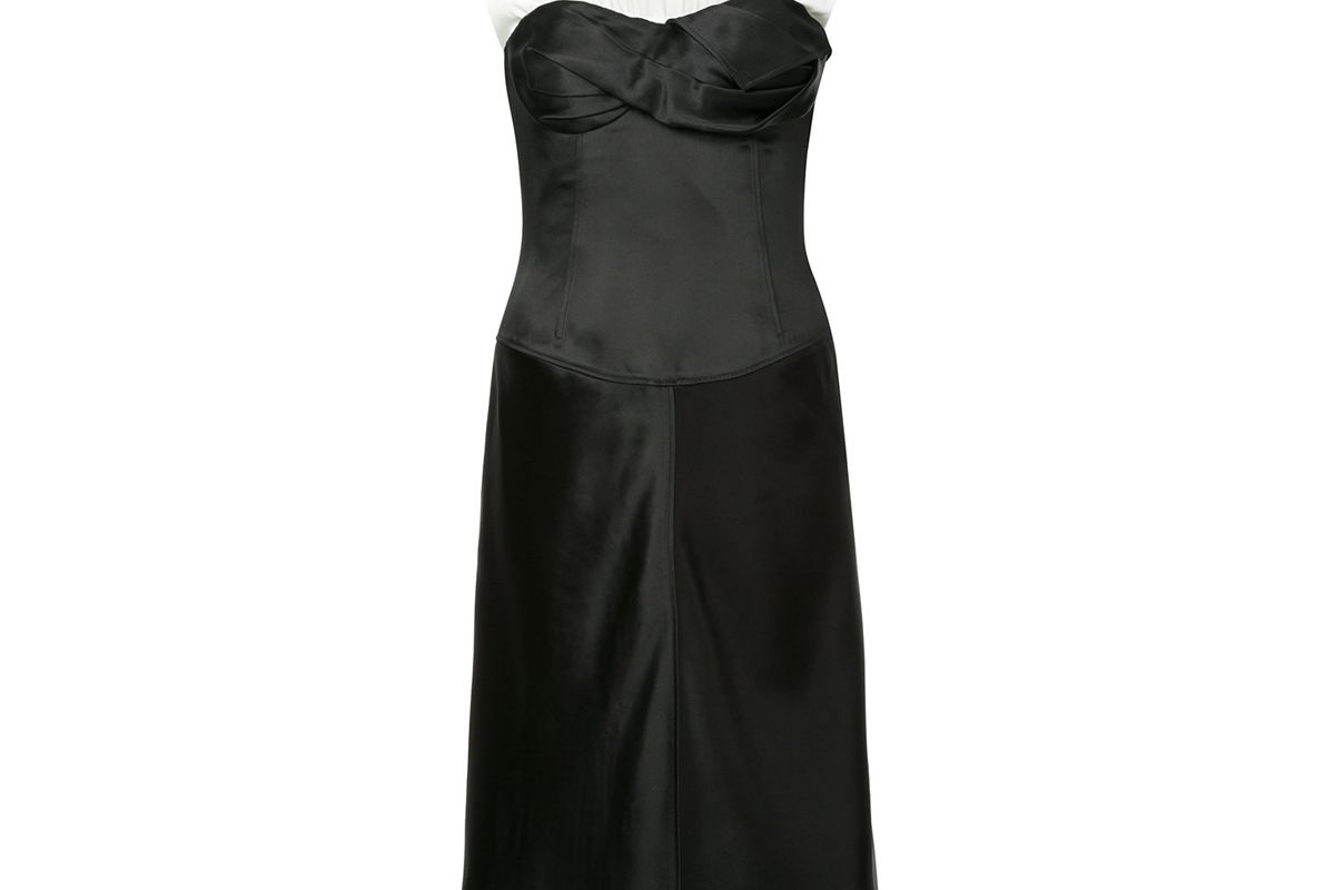 alexander wang satin twisted cup dress