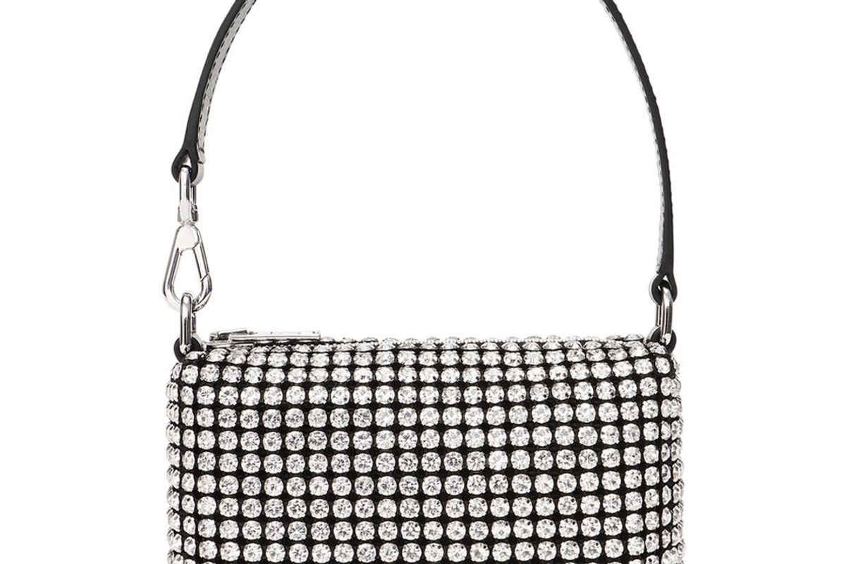 alexander wang wangloc crystal embellished mini top handle bag